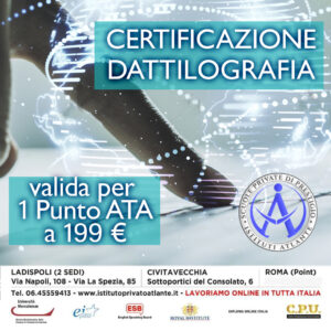 Certificato di dattilografia