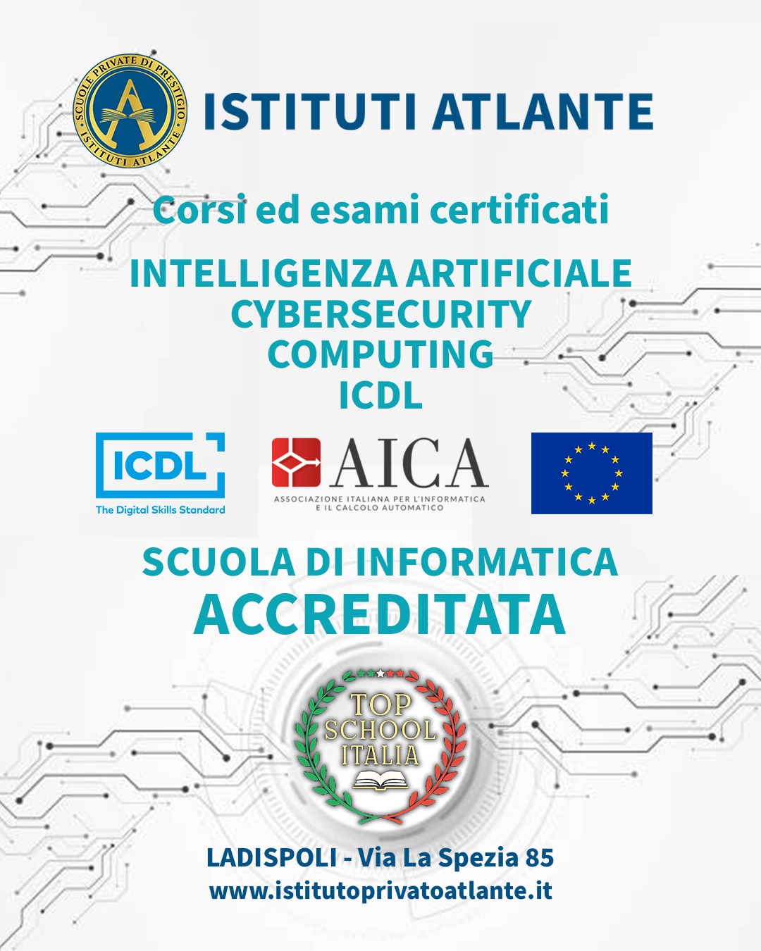 Corsi con esami ufficiali AICA: in sede, online e modalità mista